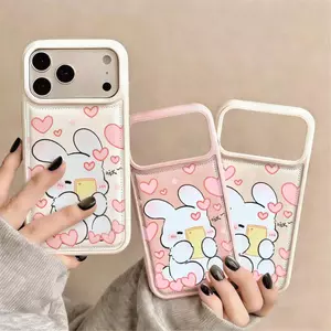 Thỏ Mềm Dâu Cốc Thích hợp iPhone 17p trường hợp điện choại 16/1511/12 mới 13 dễ chươm 14