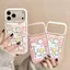 Thỏ Mềm Dâu Cốc Thích hợp iPhone 17p trường hợp điện choại 16/1511/12 mới 13 dễ chươm 14