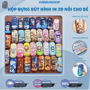 Hộp đựng bút hình Labubu, Capybara, Bb3 3D in nổi dễ thương, chống thấm nước cho học sinh-Kimbunshop22
