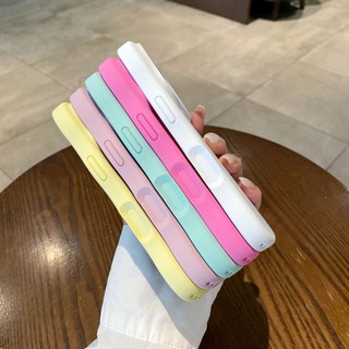 Ốp điện thoại silicon lỏng màu kẹo viền sóng cho iPhone 17Promax 17Pro 16 Pro Max Vỏ di động nữ chống sốc