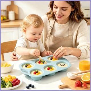Muffin Khay 6 Khoang Khuôn Nướng Bánh Chảo Cho Gia Đình Nhà Bếp Ngày Lễ Tiệc Gia Đình Tập Hợp Món Tráng Miệng Làm mueadsyvn