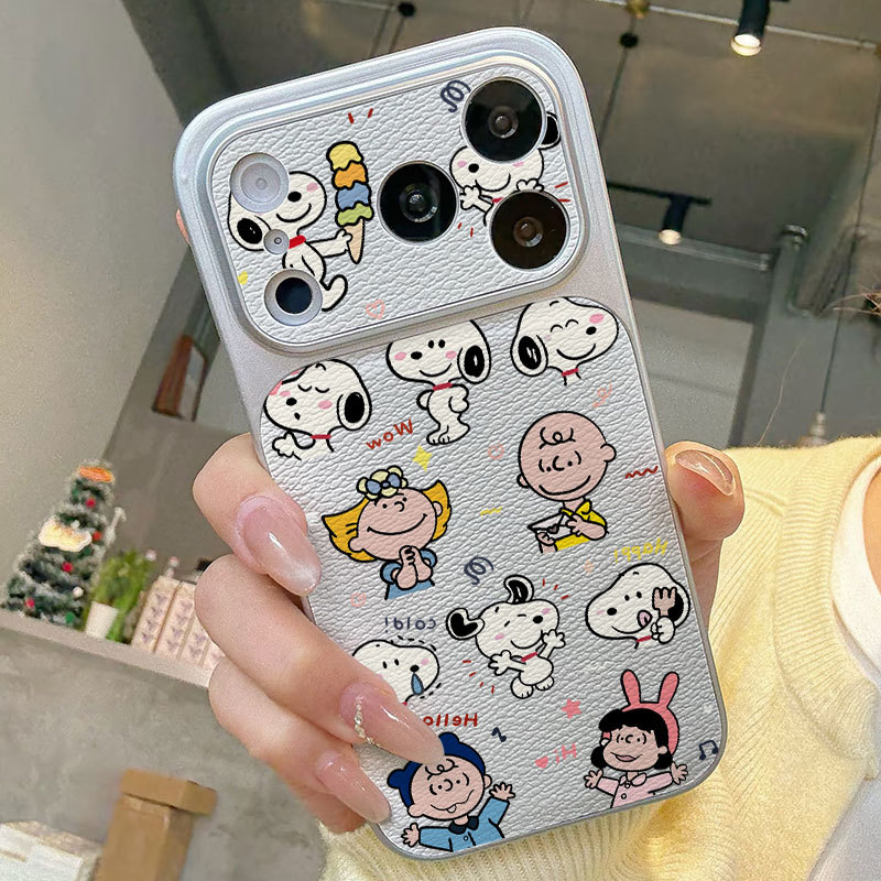 Ốp lưng iPhone họa tiết Snoopy Da mềm bảo vệ camera cao cấp - iPhone 7/8/X/XS/XR/11/12/13/14/15/16/17/Plus/Air/Pro/Max