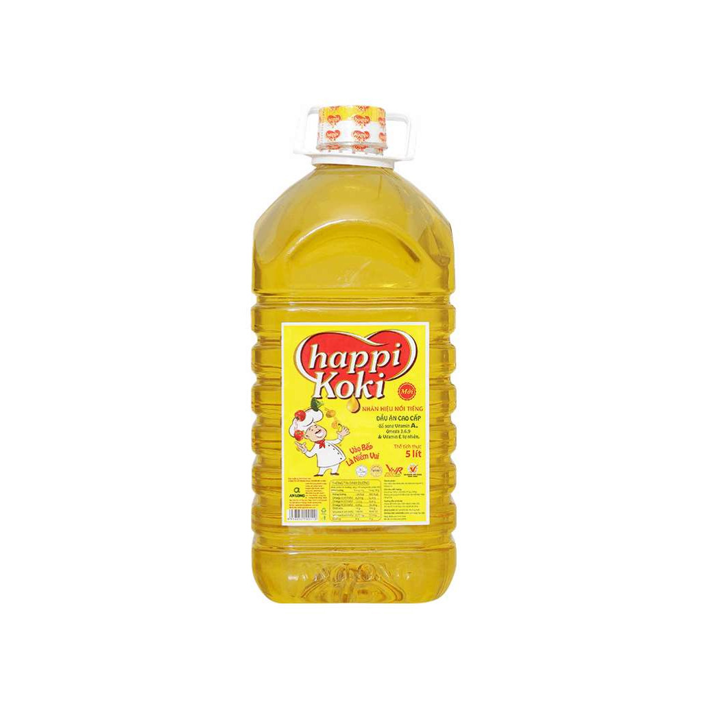 Dầu ăn cao cấp Happi Koki can 5 lít