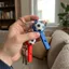 QEARY Bóng Thể Thao Clicker, Mô Phỏng Nhựa 3D In Clicker Bóng Móc Khóa, Túi Mặt Dây Chuyền Ngộ nghĩnh Bóng Đá Mini Cảm Giác Clicker Đồ Chơi Tặng