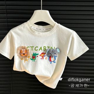 Áo thun Cotton ngắn tay trẻ em bé trai bé gái Áo ba chiều thông thường Quần áo mùa hè cho bé