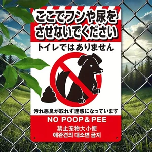 CIFbuy No Pee Sign Kim loại chống gỉ cho công viên chó ngoài trời