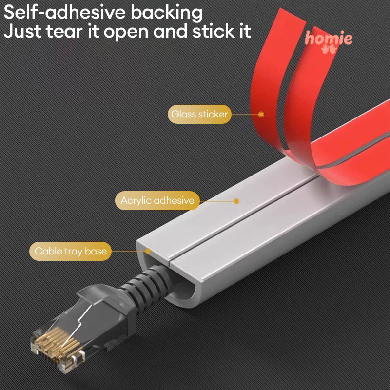 ✨Homie✨Ống che dây điện bằng PVC tự dính, gắn nổi, có thể cắt được,dùng trong trang trí nhà cửa.