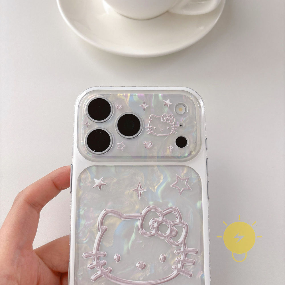 Phone Case For iPhone 17 Pro Max 16 15 TPU Star Kitty Aesthetic Korean Cute