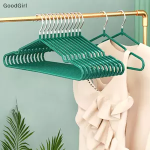 Móc Treo Quần Áo Có Rãnh Cho Trẻ Em Người Lớn Kim Loại Đơn Giản Thi Chống Trơn Trượt Nhúng Nhựa Áo Móc Treo Xanh Xanh VN