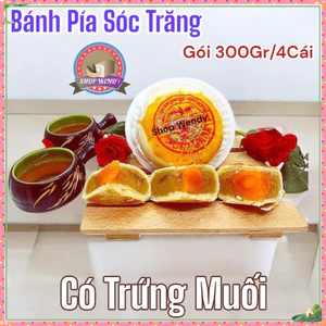 Bánh Pía Đậu Xanh Sầu Riêng Trứng Muối - 300g (4 cái 1 gói) Phù Hợp Làm Qùa Tặng Trung Thu