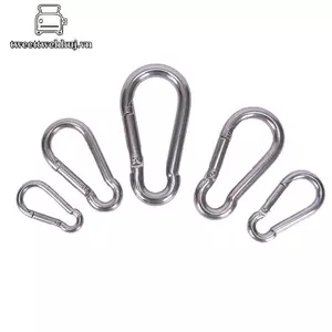 Nhíp lò xo bằng thép không gỉ 304 Carabiner Snap Hook Móc khóa Qui Link Lo Bule VN