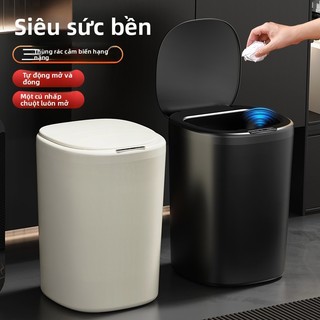 Thùng rác cảm biến nắp mở tự động dung tích lớn cho vệ sinh