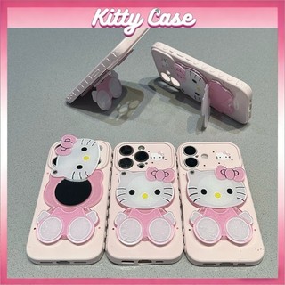 Giá đỡ gương hình mèo KT dễ thương 3 trong 1, tương thích với ốp lưng điện thoại iPhone 17 16  13 12 11Pro max 14 15 Pro
