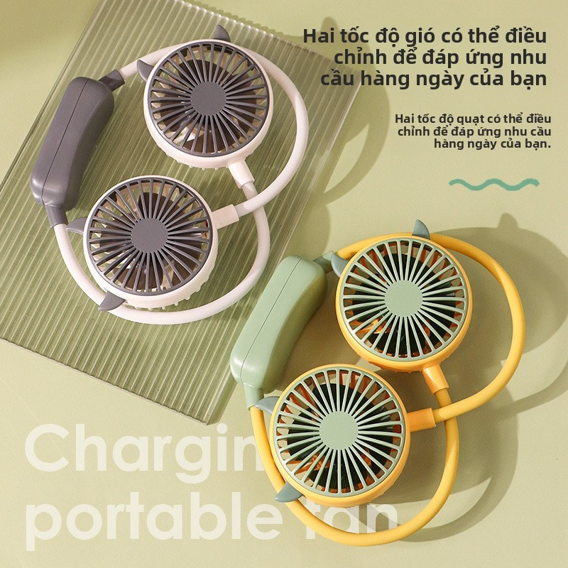 Có Thể Gập Lại Lười Treo Cổ Quạt-USB Di Động Siêu Trơn Sạc Pin Siêu Dài Tuổi Thọ Di Động Quạt Nhỏ