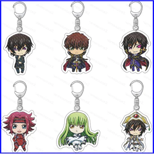 SQ3 Code Geass Lelouch of the Rebellion Móc Khóa Anime Móc Khóa Acrylic Dễ Thương Túi Mặt Dây Chuyền Hoạt Hình Lelouch Móc Chìa Khóa Quà Tặng