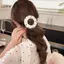LUImo Thời Trang Chấm Bi Phẳng Bánh Chảo Vuốt Tóc Kẹp Mềm Mại Không Nhăn Tóc Cho Thể Thao Ngủ SBS