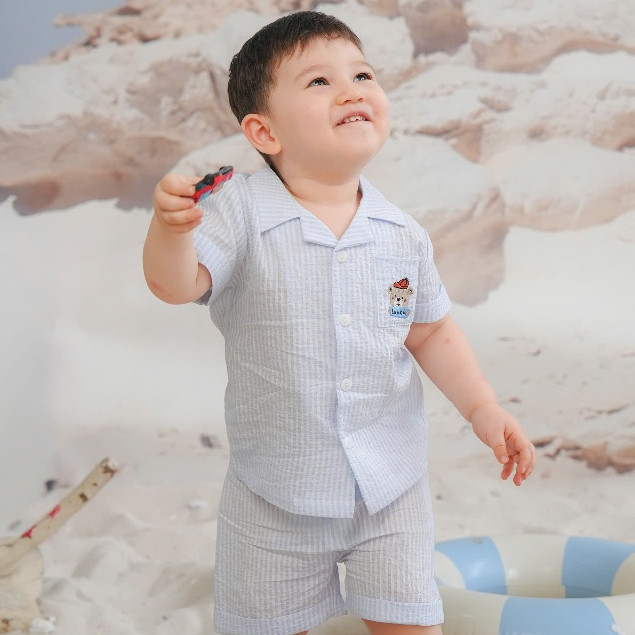 BỘ CỘC PYJAMA KẺ CHẤT LIỆU THÔ LỤA  [ SIÊU MỀM, MÁT, MỊN CO DÃN VÀ THẤM HÚT TỐT] SZ 6M -4Y (HCT59)
