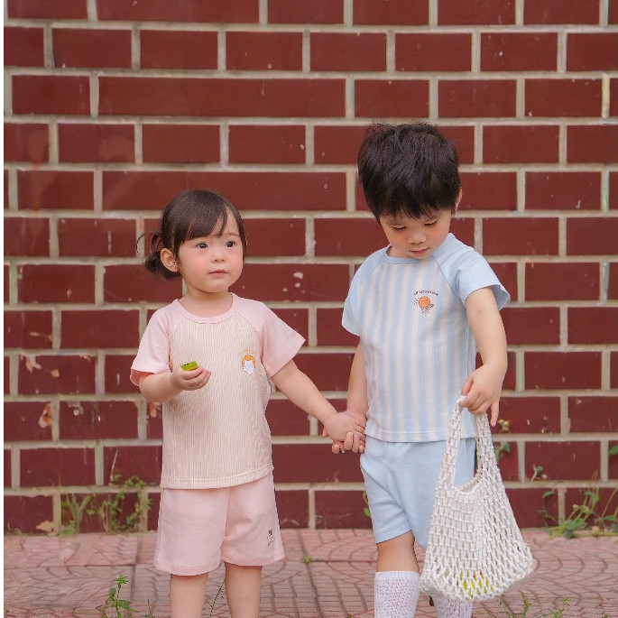 BỘ CỘC TAY JACLAG KẺ LIL [ SIÊU MỀM, MÁT, MỊN CO DÃN VÀ THẤM HÚT TỐT] SZ 6/9M - 4Y (HCT56)