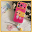 Ốp Cho iPhone 17PM 16 Pro Max 15 IMD Craft Tóc Vàng YUY Girl Hoạt Hình Chống Sốc TPU Mềm Chống Trầy Xước Chống Bụi Bẩn Vỏ Điện Thoại Có Mặt Dây Chuyền Hoa Ngôi Sao Chống Mất