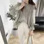 Mùa Xuân Thu Phong Cách Hàn Quốc Nấm Cạnh Áo Sơ Mi Rời Phong Cách Cho Bé Tươi Retro Phong Cách Hàng Ngày Mỏng Hơn Nhìn Tất Cả Trận Đấu Áo Sơ Mi