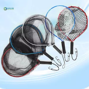 Lưới câu cá di động Hợp kim nhôm siêu nhẹ Silicon chống mài mòn Lưới nhúng tay Đúc hạ cánh để câu cá bay mới