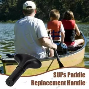 Tay cầm mái chèo PYCOU, Tay cầm SUP màu đen PVC, Tay cầm Oar chống trượt bền bỉ Thể thao dưới nước