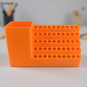 Luckyew 1 Chiếc Tua Vít Đầu Lưu Trữ Hộp Dụng Cụ Lỗ Ban Điện Tua Vít Đứng Lục Giác Chân Tổ Chức Giá Đỡ Máy Khoan 50 Lỗ Bit Sắp Xếp TQ
