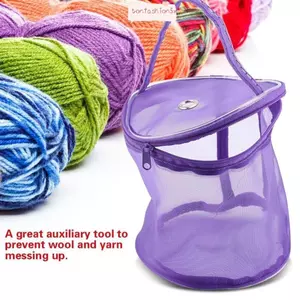 Túi đan ITRUMPET, Túi đựng sợi lưới lưu trữ sợi, Dụng cụ sắp xếp bóng sợi cầm tay tròn
