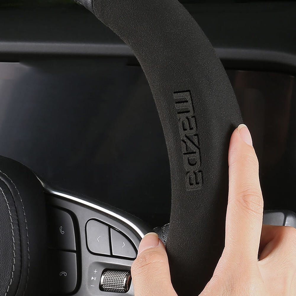 Bọc Vô Lăng Da Ô Tô Sợi Carbon Khâu Da Vô Lăng Dành Cho Xe Mazda CX3 CX5 CX4 CX30 CX8 Nội Thất Ô Tô