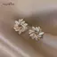 AqToCna 1 Đôi Bông Tai Hình Cánh Hoa Opal Thanh Lịch Và Tinh Tế Cho Người Phụ Nữ AqToCna