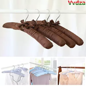 VVDZA 5 Chiếc Móc Treo Màn Hình Cửa Hàng Satin Đệm Quần Áo Xốp Móc Treo
