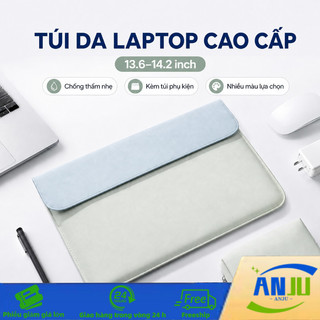 Túi da PU đựng laptop 13.6-14.2 inch chống thấm nước, thiết kế đơn giản, tùy chọn màu sắc
