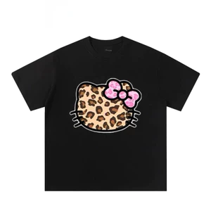（Giao hàng 24h）Angela Áo Thun Drew Kitty Beo Unisex Form Oversize Cotton 2c Dày Dặn