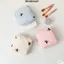 Túi sắp xếp khăn ăn vệ sinh BRABRAA, Túi trang điểm nhỏ nơ Cotton, Móc khóa bánh bông có móc khóa tai nghe Ví đựng tiền xu