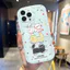 Ốp lưng tương thích cho iPhone 17 Air 16 15 14 13 12 11 Pro X XR XS Max SE 2020 6 7 8 Plus Kem gợn sóng cong cạnh Motif Mèo dễ thương NYK320