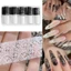 ITRUMPET Dán Móng Tay, Da Báo In Ren Thiết Kế Lá Móng Tay, Thời Trang Đen Trắng Hiệu Ứng Sequin Sọc Họa Tiết Móng Tay Nghệ Thuật Dán Trang Trí Móng Tay