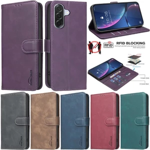 Ốp Lưng Sang Trọng Cho Samsung Galaxy A26 A17 A16 A27 5G A57 A37 A56 A36 A55 A35 A06 A07 A15 A34 A54 A25 5G Retro Sách Ví Da Khe Cắm Thẻ Flip Stand Bảo Vệ Vỏ Da