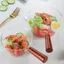 Nồi sữa thủy tinh DONOVANQQ, Nồi đựng nước sốt chịu nhiệt bằng gỗ, Bát Salad Làm nóng trong suốt Nồi mì Mini Đạo cụ quay phim