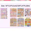 BEABOUT Nhãn dán phong cảnh, Cửa hàng Cảnh 6 cảnh Nhãn dán Sách, PET Die Cut DIY Nhãn dán cảnh thu nhỏ cho trẻ em