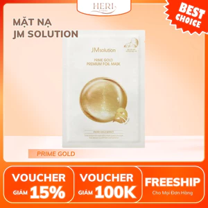 Mặt Nạ Vàng 24k Cấp ẩm, Giảm Nếp Nhăn JM Solution Prime Gold Premium Foil Mask 35ml (1 miếng) Heri Skin