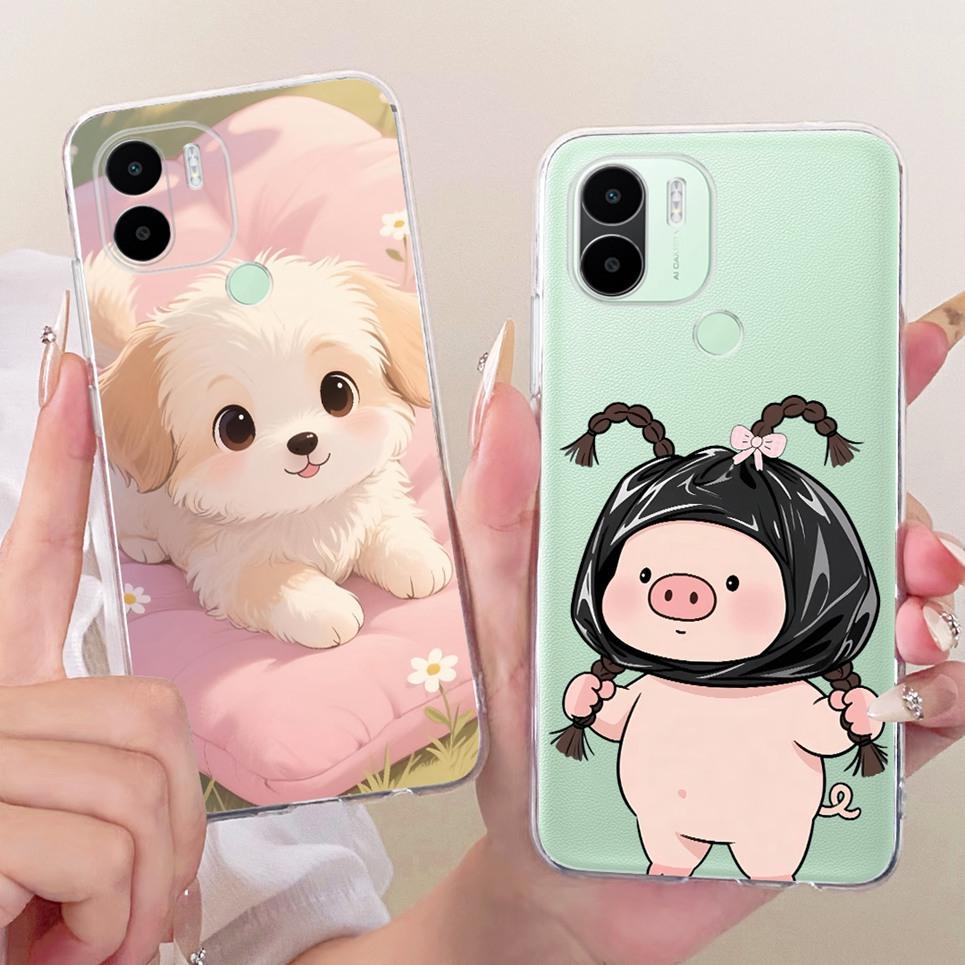 Dành Cho Xiaomi Redmi A1 + A2 + A1 Plus A2 Plus Ốp Điện Thoại Đáng Yêu Mèo May Mắn Túi In Hình Ốp Lưng Silicon Mềm Trong Suốt