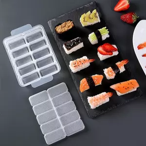 ECK 5 / 10 Lưới Cơm Bóng Khuôn Sushi Chống Dính Áp Lực Hộp Bảo Quản Dụng Cụ Ăn Trưa DIY Nhà Bếp Rõ Ràng Onigiri Khuôn HOT