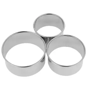 ECK 3 Kích Thước Thép Không Gỉ Tròn Bánh Bao Bọc Khuôn Cắt Dụng Cụ Làm Cookie HOT