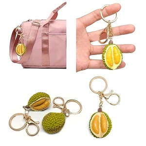SA Móc khóa trái cây sầu riêng sống động Phụ kiện thời trang hợp thời trang cho một làn sóng màu sắc