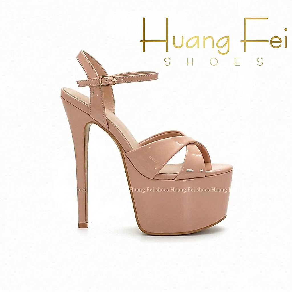 Giày cao gót HF66 (Màu Nude Bóng Sang Trọng)
