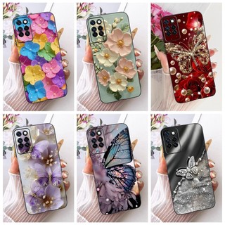 Dành Cho Infinix Note 10 Pro NFC Note10 10Pro X693 X695 X695D X695C Mới Hoa Thanh Lịch Họa Tiết Bướm Ốp Lưng Điện Thoại Silicon Màu Đen Mềm
