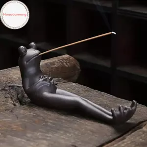 Houdoudou Ếch Cọ Hương Đựng Gốm Insence Burner Ash Catcher Cho Hương Liệu / Yoga / Thiền / Gia Đình Phòng Khách OfficeDecor VN