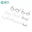 GHX 5 Chiếc Kính Mắt Thu Nhỏ Kim Loại Khung Tròn Kính Mắt Không Ống Kính Đồ Chơi Retro Búp Bê Kính DIY Búp Bê Mặc Phụ Kiện Kính Mắt VN