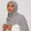 Khăn Hijab OUSXA, Khăn choàng Turban màu trơn cỡ lớn, Khăn trơn nhăn thoáng khí