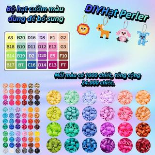 Bộ hạt xếp hình. Bao gồm một bộ 10.000 hạt 2,6mm (siêu mịn, 240g) miễn phí. Đi kèm hộp đựng